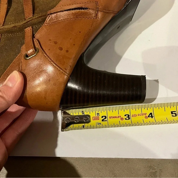 Lauren Ralph Lauren Brown Leather Boots Womens 9B Misa Vachette Suede Tall - Picture 10 of 10